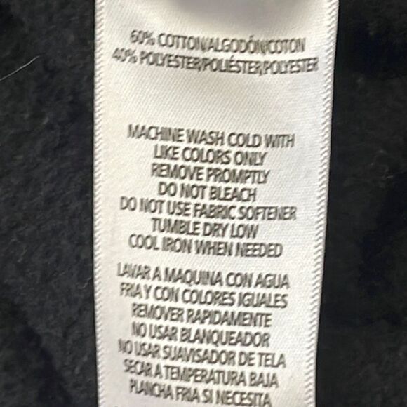 Tommy Hilfiger Women's Sports Hoodie Sweatshirt Kangaroo Pockets Black Medium - Picture 5 of 7